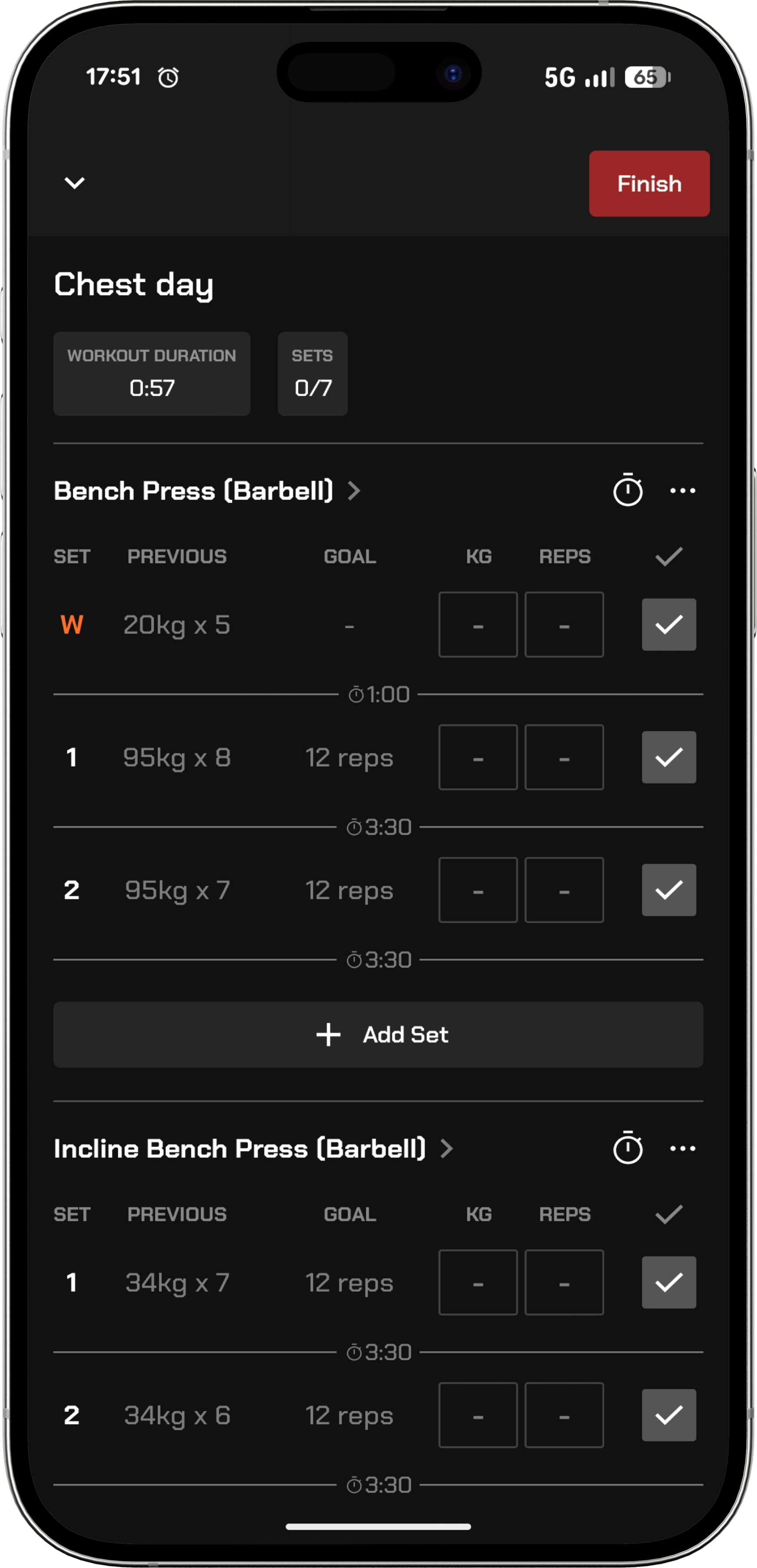 Liftriser app screenshot 2